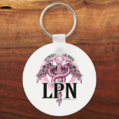 LPN PINK Caduceus Sleutelhanger (Voorkant)