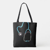 LPN Praktische zure RN Gift Stethoscoop Monogram Tote Bag (Achterkant)