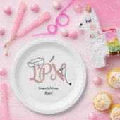 LPN Roos Gold Nurse afstudeerfeest decor Papieren Bordje (Feest)