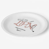 LPN Roos Gold Nurse afstudeerfeest decor Papieren Bordje (Gekanteld)