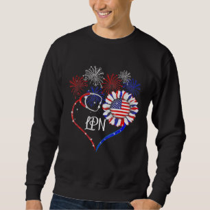 Lpn Stethoscope Fireworks Sunflower America — vlag Trui