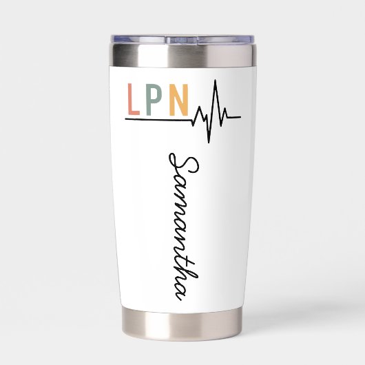 LPN Tumbler - Personalized Licensed Practical Nurs Geïsoleerde Drinkbeker (Achterkant)
