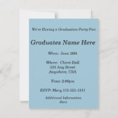 LPN Verpleegkundige Afstuderen Invitation Blauw Sc Kaart (Achterkant)