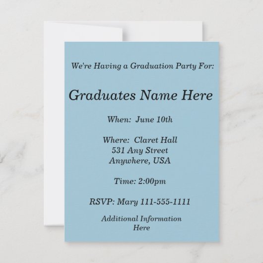 LPN Verpleegkundige Afstuderen Invitation Blauw Sc Kaart (Achterkant)