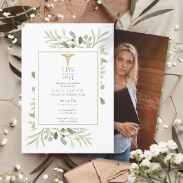 LPN-verpleegster groen graduatiefuif foto Kaart