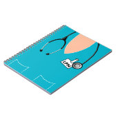 LPN Verpleegster Notitieboek Scrub Top Design Blau (Linkerzijde)