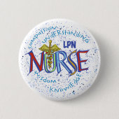 LPN Zuurmotto Ronde Button 5,7 Cm (Voorkant)
