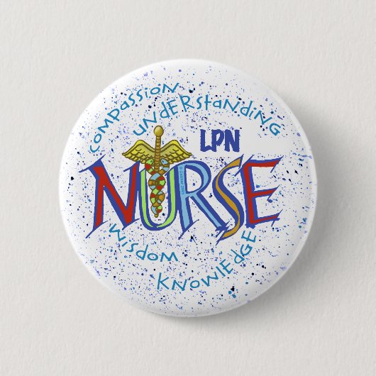 LPN Zuurmotto Ronde Button 5,7 Cm (Voorkant)