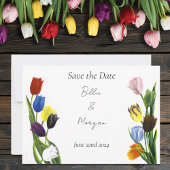 LQBTQ plus Tulpen Bloemen Save The Date