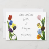 LQBTQ plus Tulpen Bloemen Save The Date (Voorkant)