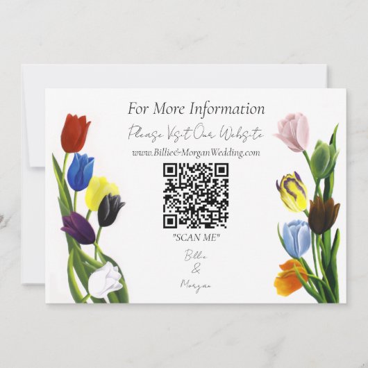LQBTQ plus Tulpen Bloemen Save The Date (Achterkant)