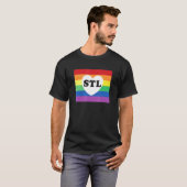 Lqbtq St Louis Stl Gay Pride Rainbow Flag T-shirt (Voorkant volledig)