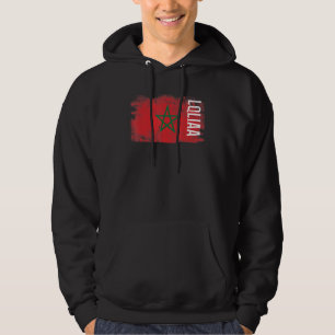 Lqliaa Marokko Vlag voor Marokkanen Mannen Vrouwen Hoodie