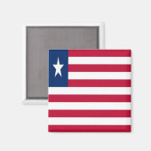 LR001 LIBERIA, FLAG, Afrika, Fridge Magneet (Voorkant / Achterkant)