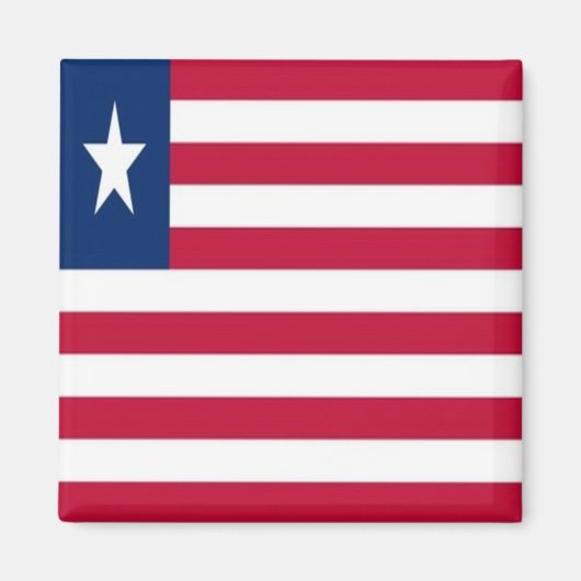 LR001 LIBERIA, FLAG, Afrika, Fridge Magneet (Voorkant)