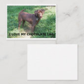 LR chocolade labrador liefde met foto Notitiekaartje (Voorkant / Achterkant)