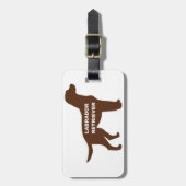 LR-chocoladelabnaam silhouette Bagagelabel (Voorkant verticaal)