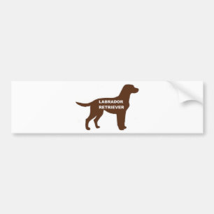 LR-chocoladelabnaam silhouette Bumpersticker