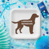 LR-chocoladelabnaam silhouette Papieren Bordje (Feest)