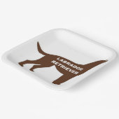 LR-chocoladelabnaam silhouette Papieren Bordje (Gebogen)