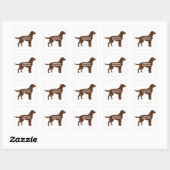 LR-chocoladelabnaam silhouette Vierkante Sticker (Vel)