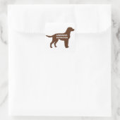LR-chocoladelabnaam silhouette Vierkante Sticker (Tas)