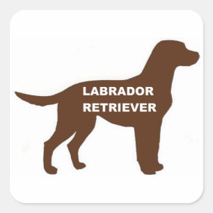 LR-chocoladelabnaam silhouette Vierkante Sticker
