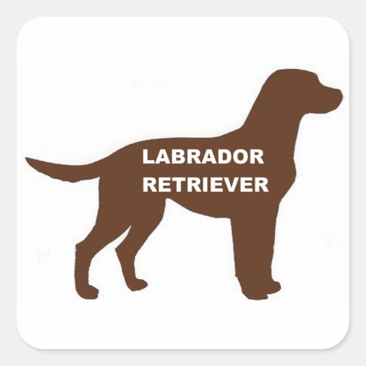 LR-chocoladelabnaam silhouette Vierkante Sticker (Voorkant)