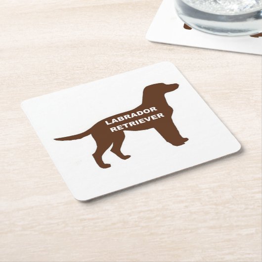 LR chocoladenaam silhouette Kartonnen Onderzetters (Schuin)