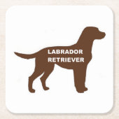 LR chocoladenaam silhouette Kartonnen Onderzetters (Voorkant)