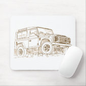 LR Defender Fire Muismat (Met muis)