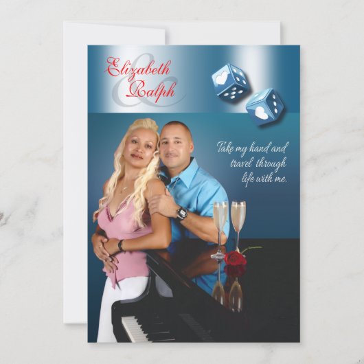 LR Destiny Las Vegas Wedding | CHAMPAGNE GLINSTERI Kaart (Voorkant)