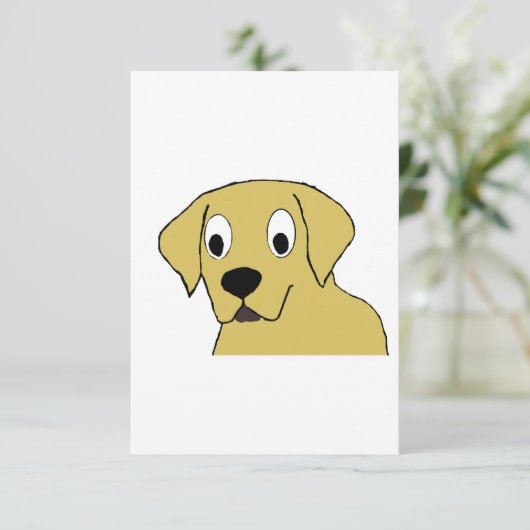 LR gele cartoon Bedankkaart (Staand voorkant)