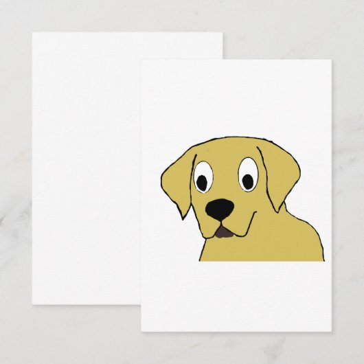 LR gele cartoon Bedankkaart (Voorkant / Achterkant)