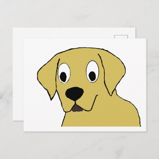 LR gele cartoon Briefkaart (Voorkant / Achterkant)