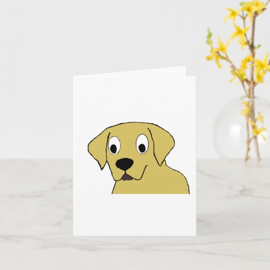 LR gele cartoon hoofd Kaart (Gele Bloem)