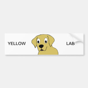 LR gele cartoon kop Bumpersticker