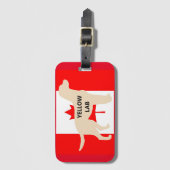 LR gele laboratoriumnaam silhouet op flg Bagagelabel (Voorkant (verticaal))