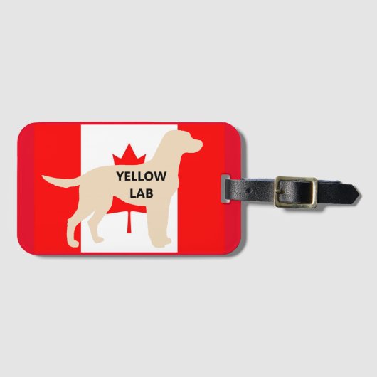 LR gele laboratoriumnaam silhouet op flg Bagagelabel (Voorkant (horizontaal))