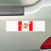 LR gele laboratoriumnaam silhouet op flg Bumpersticker (Op auto)
