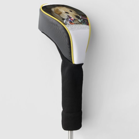 LR gele laboratoriumpupil met speelgoed Golfheadcover (Schuin)