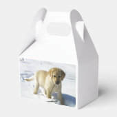 LR gele labpupil in sneeuw Bedankdoosjes (Voorkant Zijde)