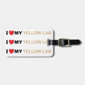 LR gele liefde Bagagelabel (Voorkant horizontaal)