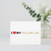 LR gele liefde Briefkaart (Staand voorkant)