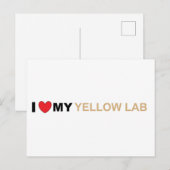 LR gele liefde Briefkaart (Voorkant / Achterkant)