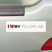 LR gele liefde Bumpersticker (Op auto)