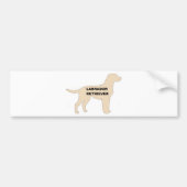 LR gele naam silhouet Bumpersticker (Voorkant)