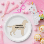 LR gele naam silhouet Papieren Bordje (Feest)