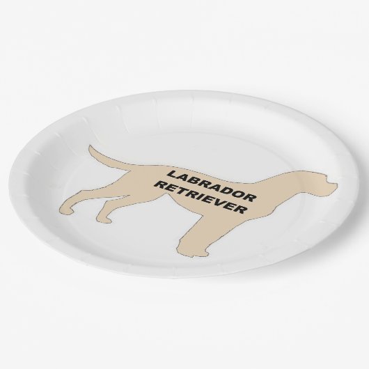 LR gele naam silhouet Papieren Bordje (Gekanteld)