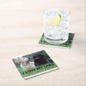 LR I Love My Labs with afbeelding Kartonnen Onderzetters (Insitu)